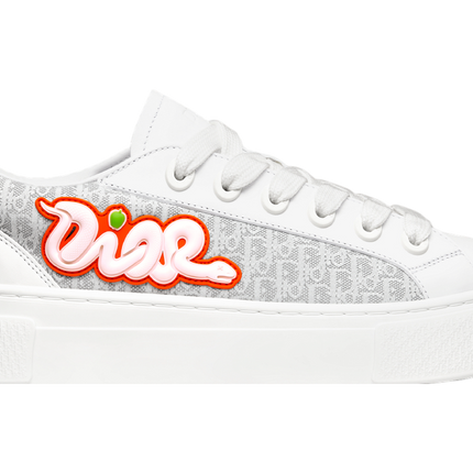 Men's Dior B33 Runner White Gray Calfskin Sneakers