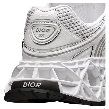 Men's Dior GreyBlack Mesh and Rubber B35 NXXT White Sneakers