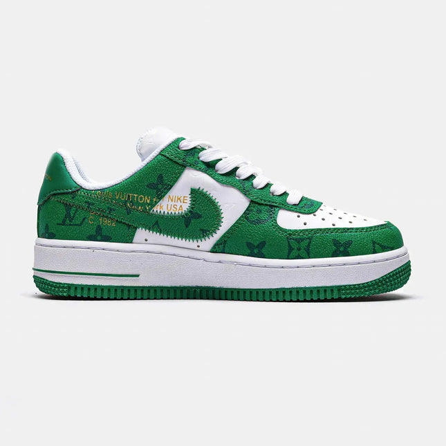 Men's Nike x Louis Vuitton Air Force 1 Low Virgil Abloh White Green Shoes