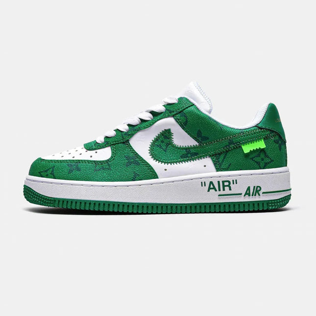 Men's Nike x Louis Vuitton Air Force 1 Low Virgil Abloh White Green Shoes