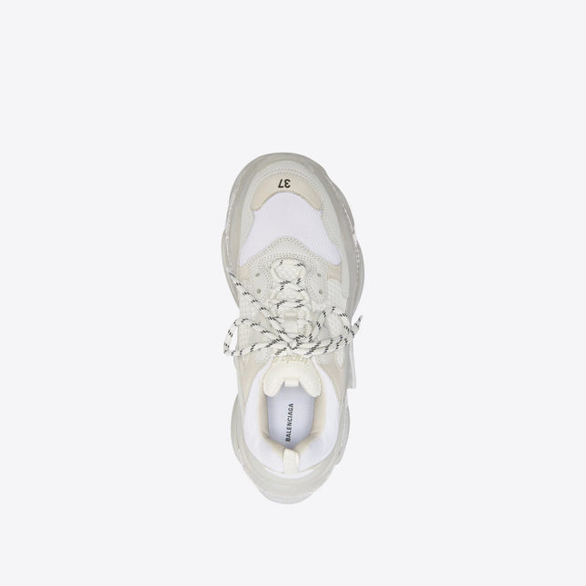 Men's Balenciaga Triple S Trainers Clear Sole White Sneakers