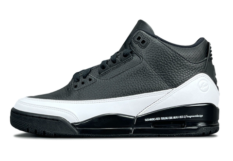 Men's Fragment Design x Air Jordan 3 Black White  Shoes