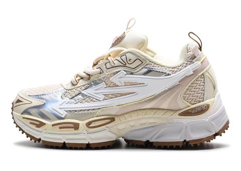 Men's Off-White Be Right Back Sneaker Met Mesh Details In Light Pink Brown