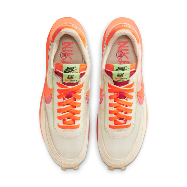 Men's Nike Sacai x Clot x LDWaffle Net Orange Blaze Shoes