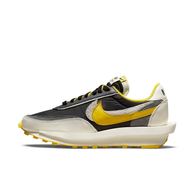 Men's LDWaffle x sacai x UNDERCOVER Black and Bright Citron Shoes