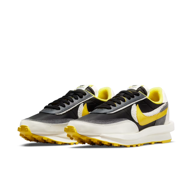 Men's LDWaffle x sacai x UNDERCOVER Black and Bright Citron Shoes