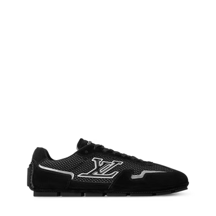 Men's Louis Vuitton Rally Black Denim Blue Sneakers