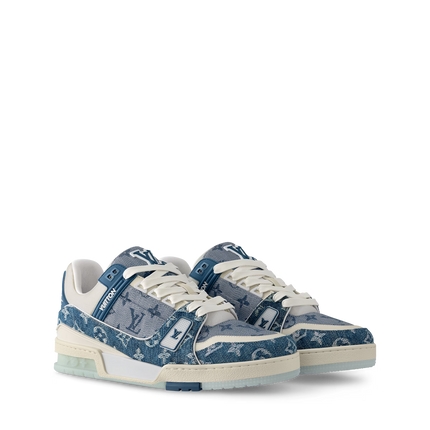 Men's Louis Vuitton Trainer Blue Denim Sneakers