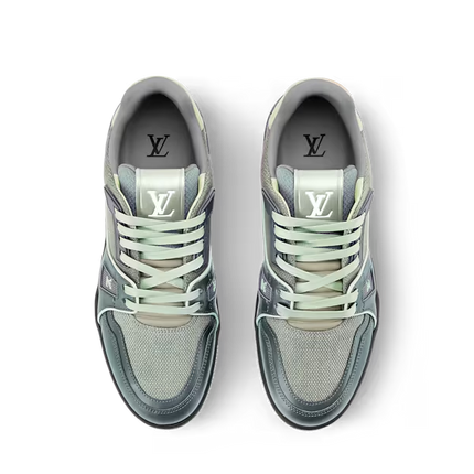 Men's Louis Vuitton Trainer Green Sneakers