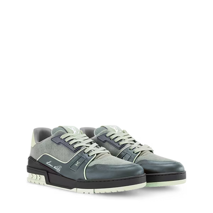 Men's Louis Vuitton Trainer Green Sneakers