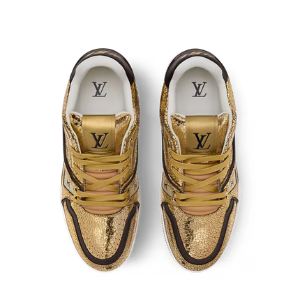 Men's Louis Vuitton Trainer Gold Sneakers