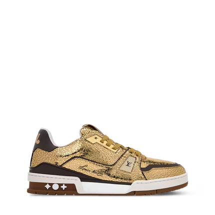 Men's Louis Vuitton Trainer Gold Sneakers