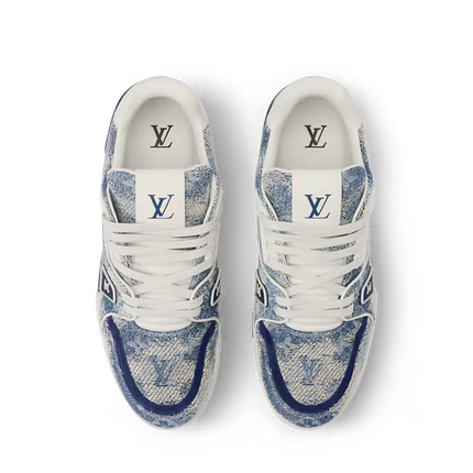 Men's Louis Vuitton Trainer Denim Sneakers