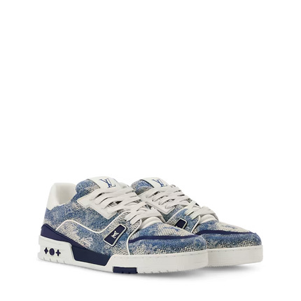 Men's Louis Vuitton Trainer Denim Sneakers