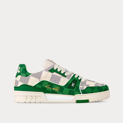 Men's Louis Vuitton LV Trainer White Green Sneakers