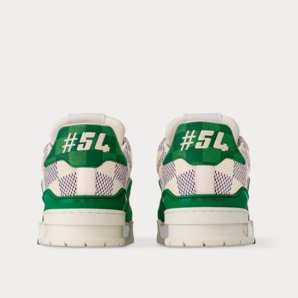 Men's Louis Vuitton LV Trainer White Green Sneakers