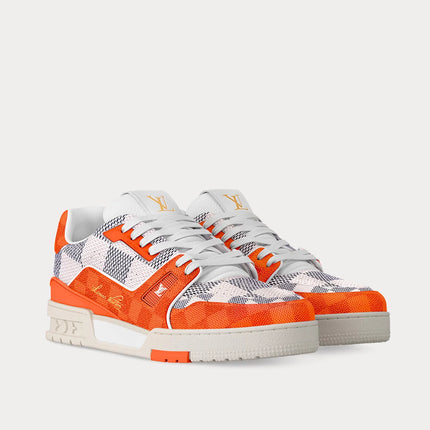 Men's Louis Vuitton LV Trainer Orange Sneakers