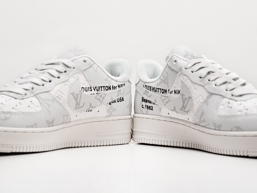Men's Nike Air Force 1 Low Vuitton White Black Shoes