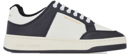 Men's Saint Laurent Low Top White Dark Green Sneakers