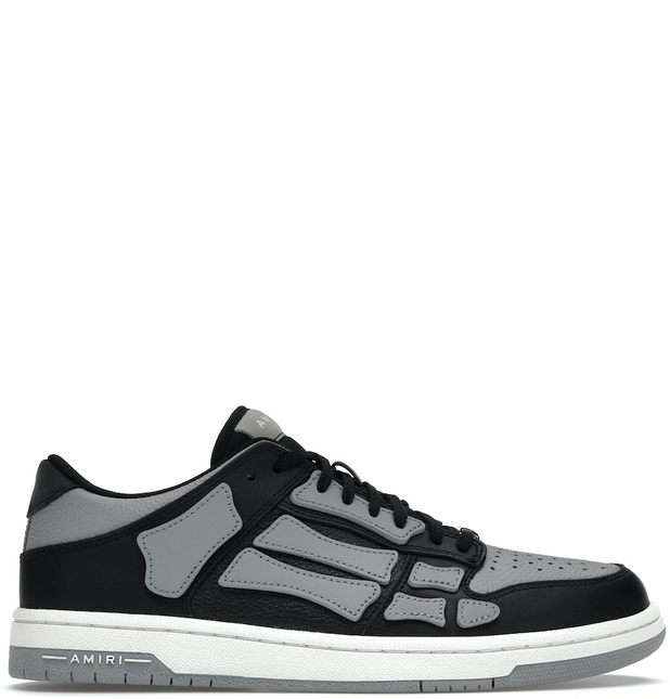 Men's Amiri Skel Low Top Sneakers In Black Grey