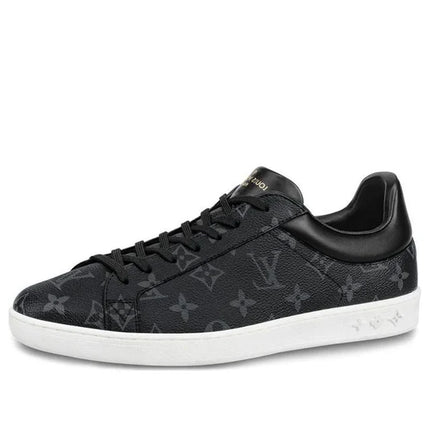 Men's Louis Vuitton Luxembourg Trainer Black Logo Monogram Sneakers