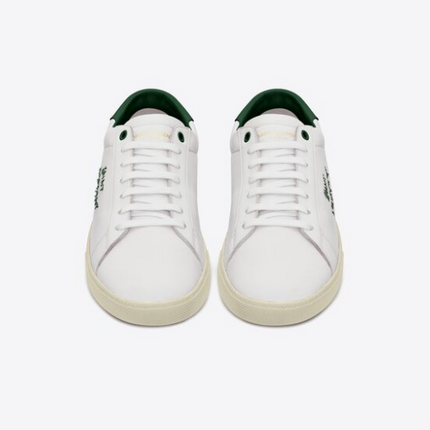 Men's Saint Laurent Court Classic SL06 White Green Sneakers