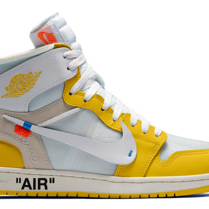 Men's Air Jordan 1 High 'White Yellow’ Shoes
