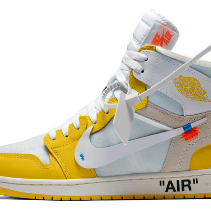 Men's Air Jordan 1 High 'White Yellow’ Shoes