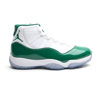 Men's Nike Air Jordan 11 White Green Shoes