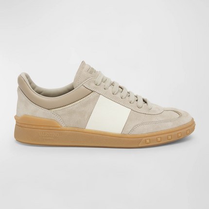 Men's Valentino Garavani Upvillage Low-Top Beige Sneakers