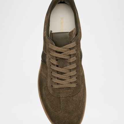 Men's Tom Ford  Archer Suede Olive Sneakers