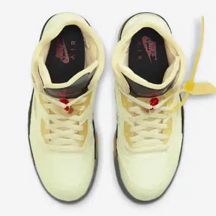 Men's Nike Air Jordan 5 Retro SP x Off-White Sail Shoes