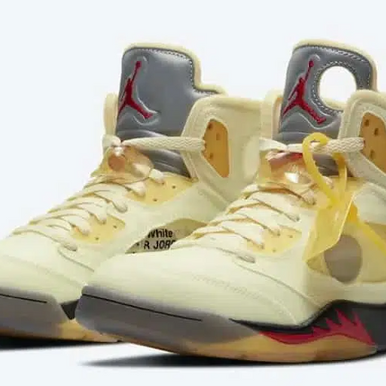 Men's Nike Air Jordan 5 Retro SP x Off-White Sail Shoes