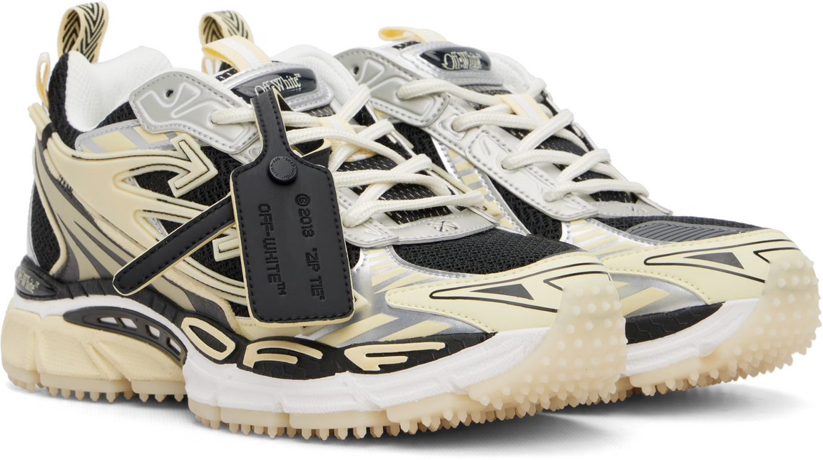 Men's Off-White Be Right Back Sneaker Met Mesh Details In Black White