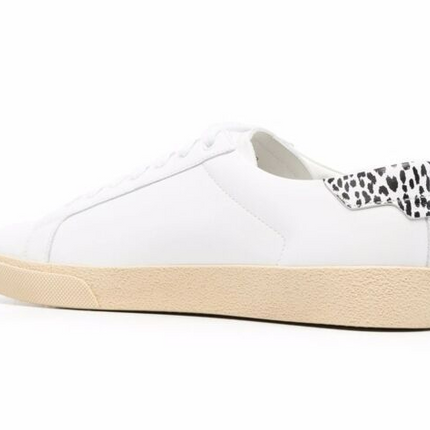 Men's Saint Laurent Court Classic SL06 White Leopard Sneakers