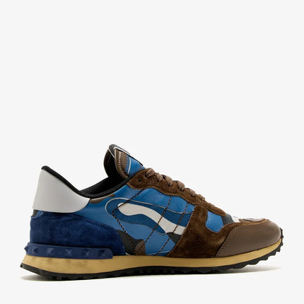 Men's Valentino Camo Rock Runners Multicolor Leather Sneakers
