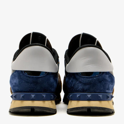 Men's Valentino Camo Rock Runners Multicolor Leather Sneakers