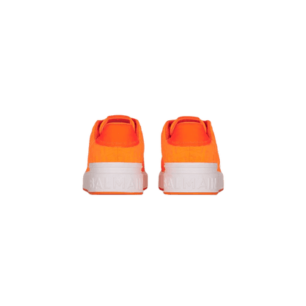 Men's Balmain B-Court Jacquard Neon Orange Sneaker