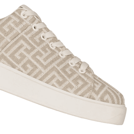 Men's Balmain B-Court Jacquard Nude And White Sneaker