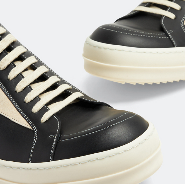 Men's Rick Owens Vintage Low-Top Black Milk Shoes
