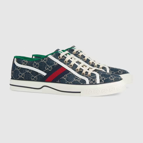 Men's Disney x Gucci Tennis 1977 Ink Blue Sneaker