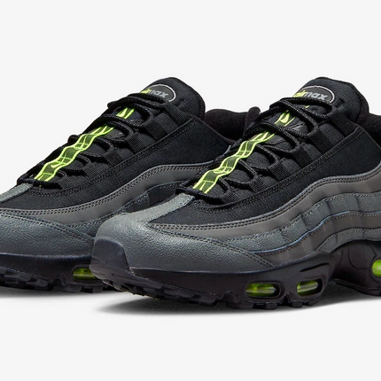 Men's Nike Air Max 95 Grey Black Neon Shoes