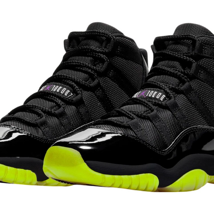 Men's Nike Air Jordan 11 Black Barely Volt Shoes
