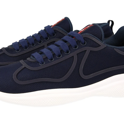 Men's Prada America's Cup Navy Blue White Sneakers