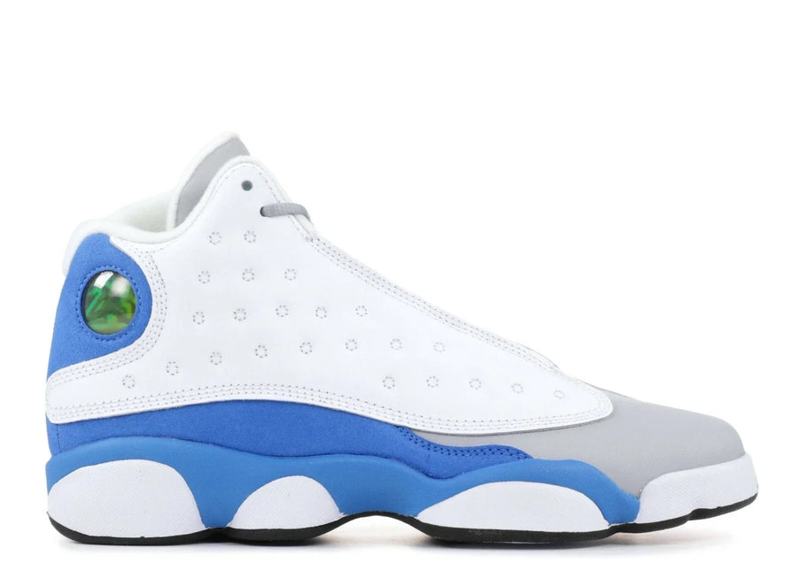 Men's Nike Air Jordan 13 Retro White Italy Blue Shoes