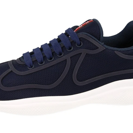 Men's Prada America's Cup Navy Blue White Sneakers