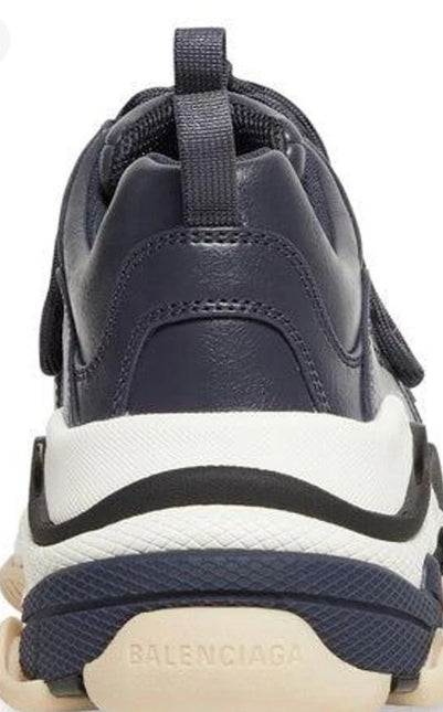 Men's Balenciaga Triple S Trainer Black Leather Sneakers
