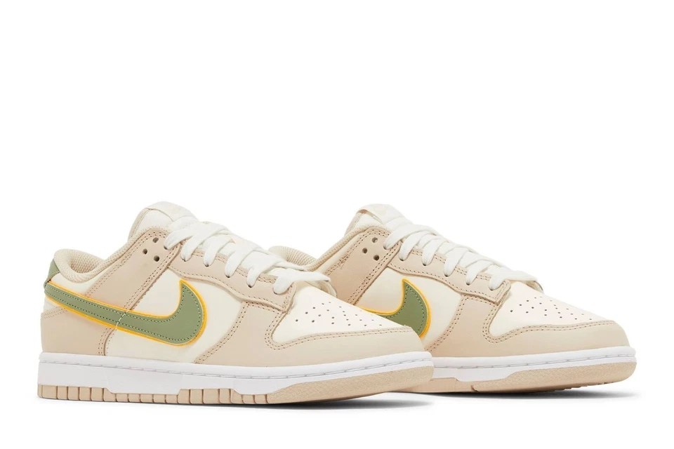 Men's  Nike Dunk Low Pale Ivory Oil Green Shoes