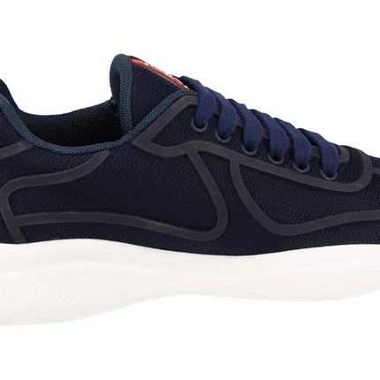 Men's Prada America's Cup Navy Blue White Sneakers