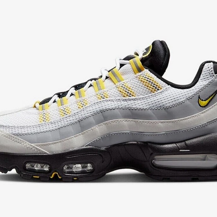 Men's Nike Air Max 95 Black-White-Yellow Shoes